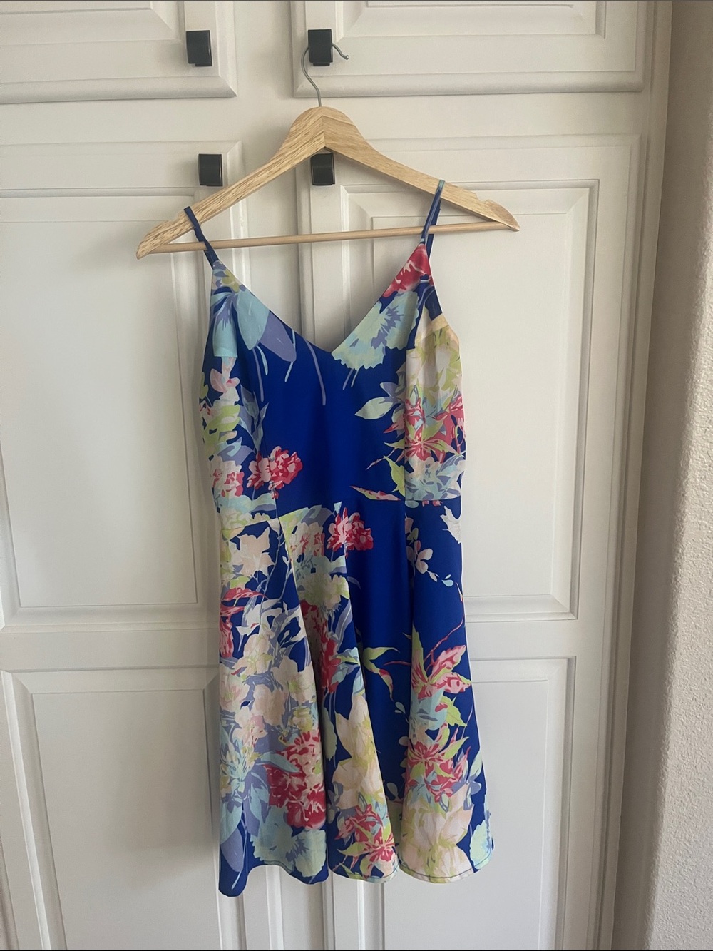Yumi Kim Royal Blue Floral Slip Dress